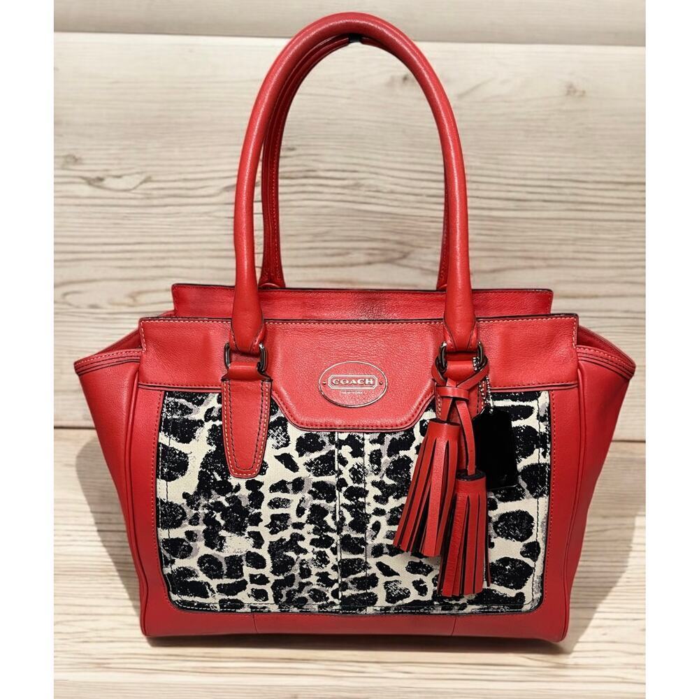 Coach 19989 Legacy Ocelot Candace Leather Satchel & Matching Wristlet - Picture 2 of 16